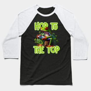 Gamer Frog - Hop to the Top Baseball T-Shirt